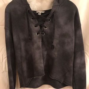 Black tie dye sweatshirt from American Eagle